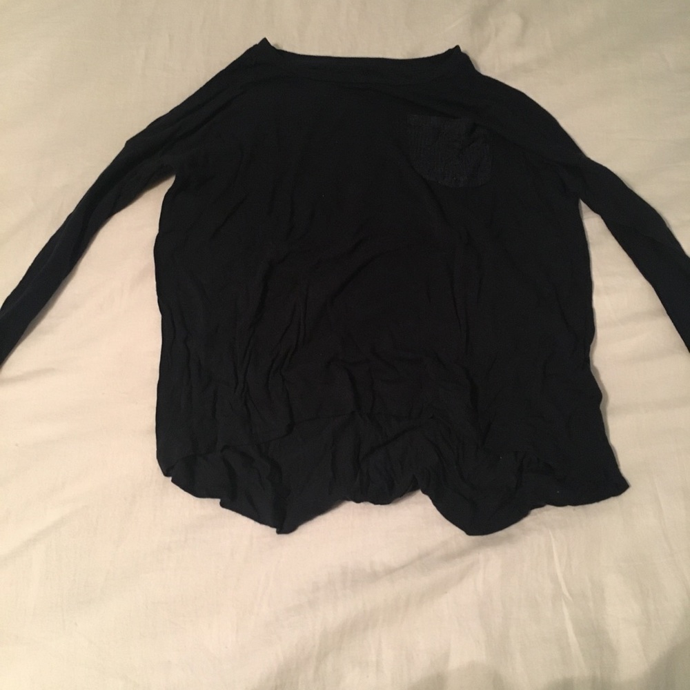 navy abercrombie top lace
